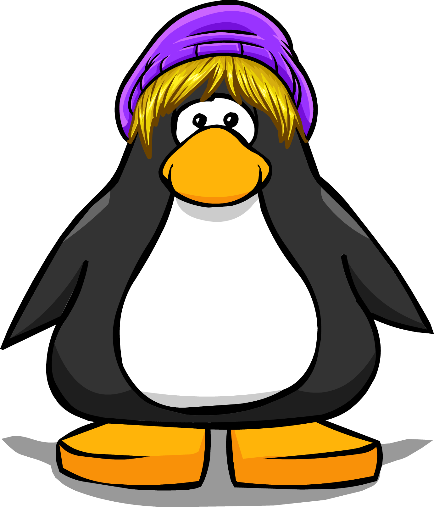 The Violet Beret Pc - Club Penguin With Hat (1380x1612)