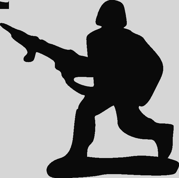 Silhouette Of A Ww2 Soldier (600x597)