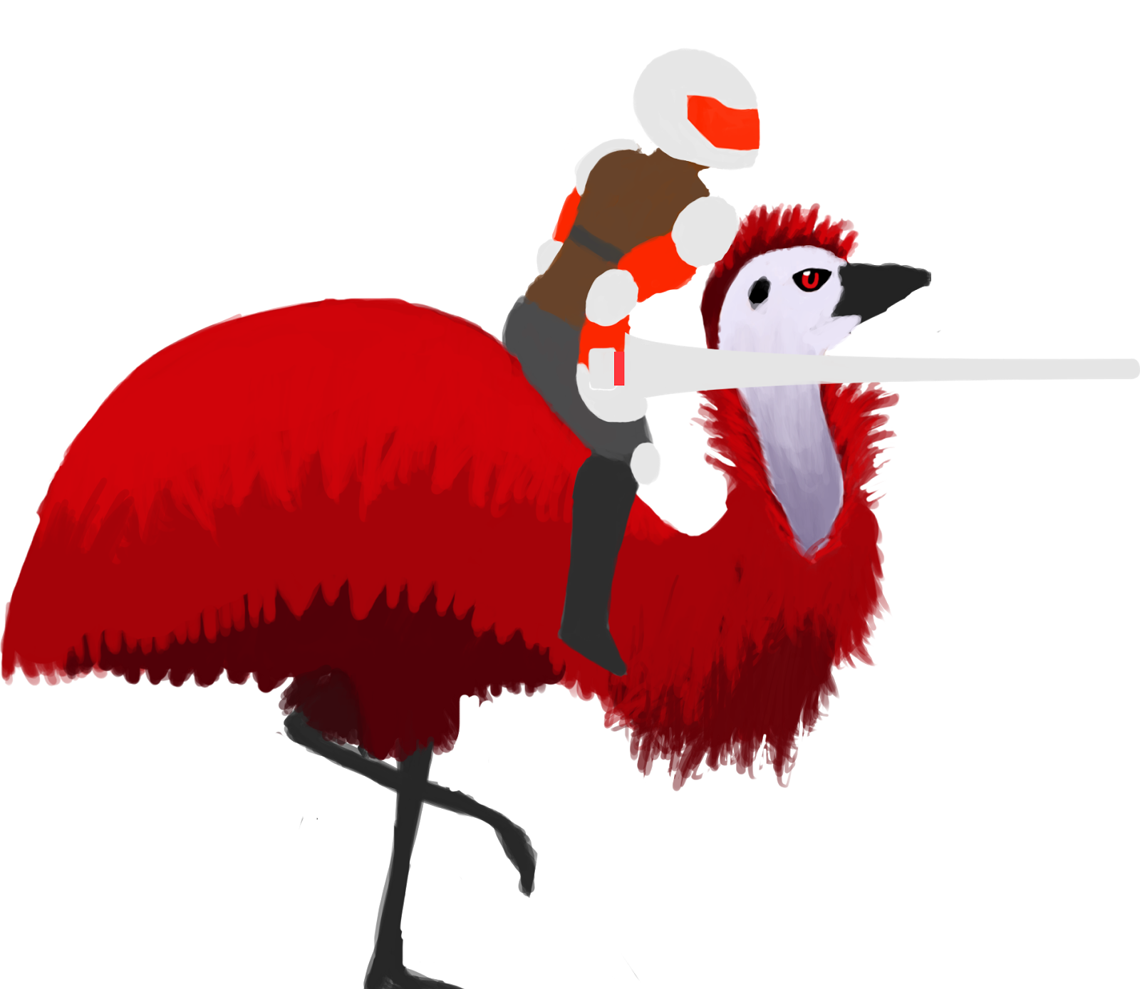 Emu Idle - Illustration (1600x1388)