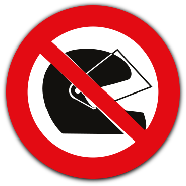 Hearing Of Safety Helmets Prohibited Safety Sign Pv18 - 20 Mph Speed Limit Sign (400x400)