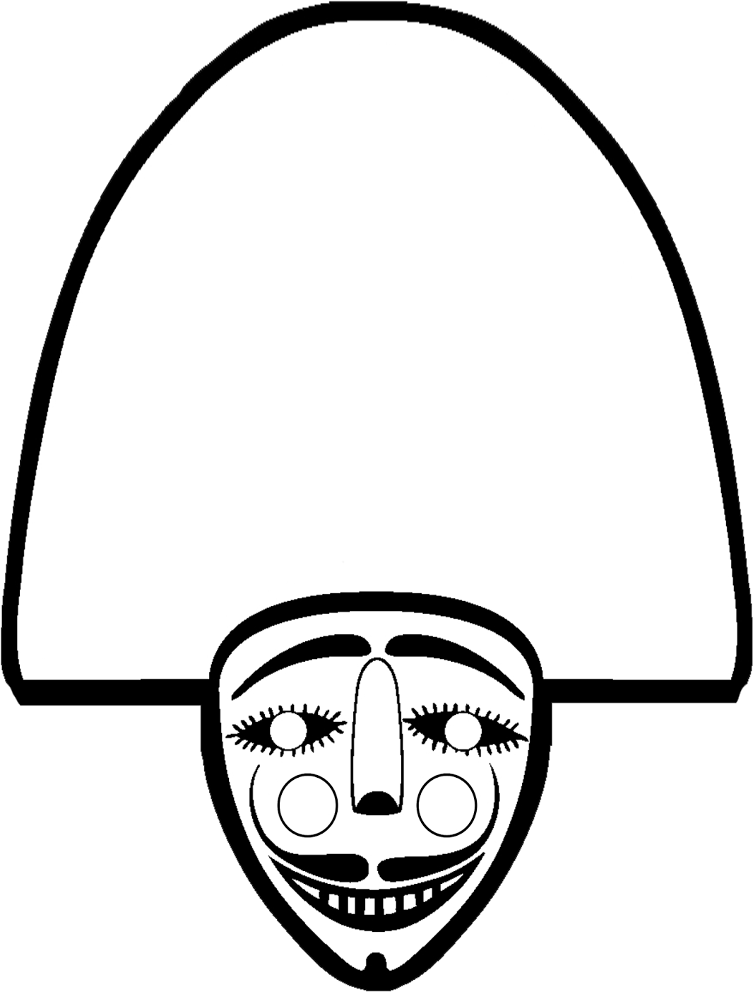 O Entroido Galego - Peliqueiro Mascara Colorear (1143x1600)