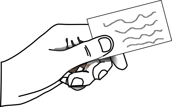 White Hands Giving Offering Clip Art - Business Card Clip Art (600x372)