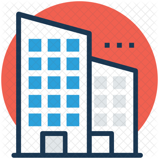 Commercial Buildings Icon - Circle (512x512)