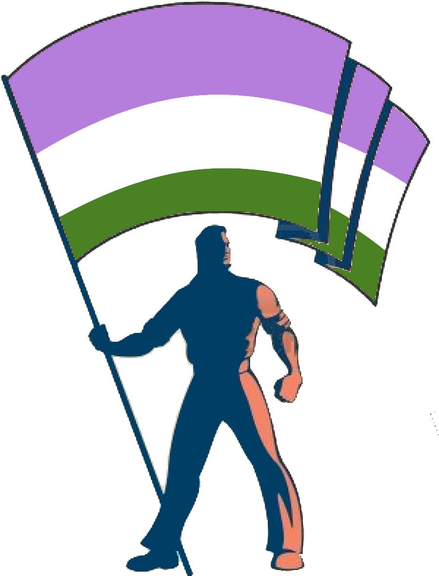Genderqueer - Man Holding Up Flag (915x1200)