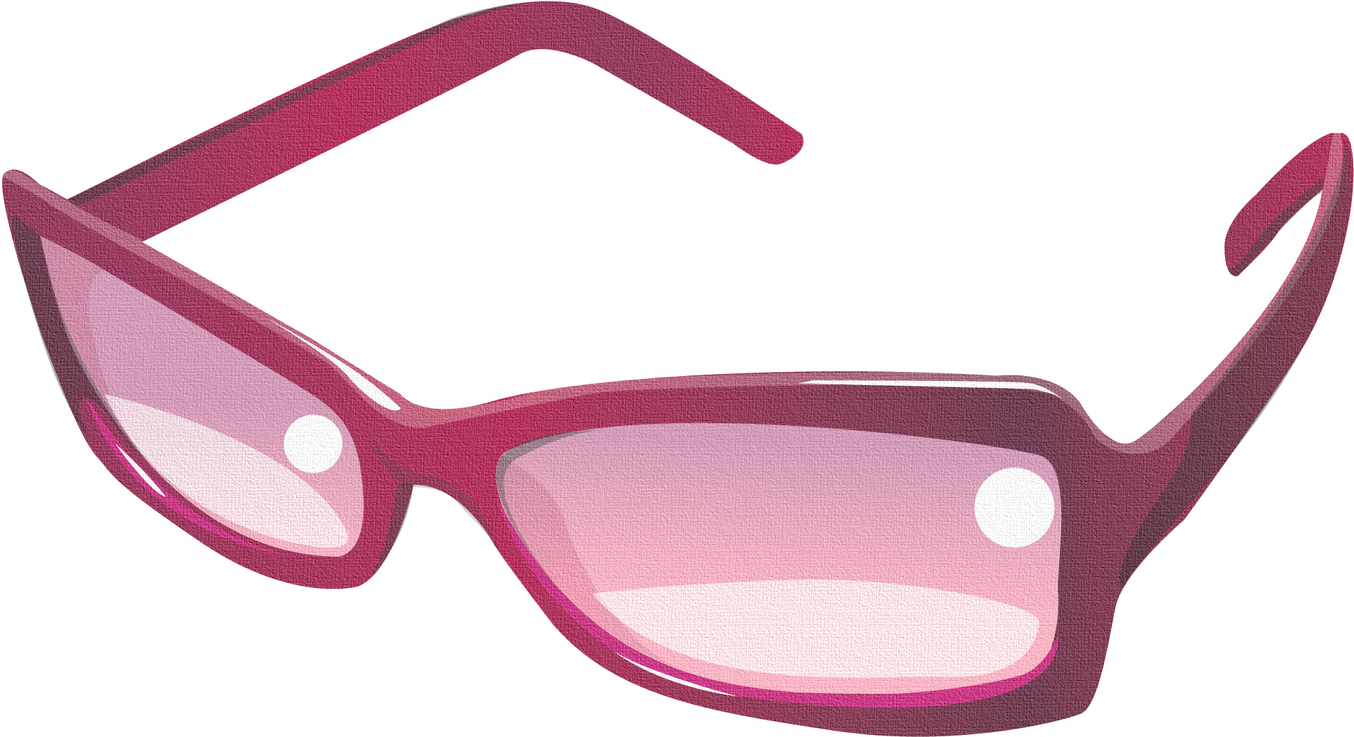 Sunglasses Clip Art - Pink Eyeglasses Clip Art (2000x1094)