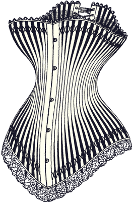 Corset Drawing - Vintage Corsette (400x400)