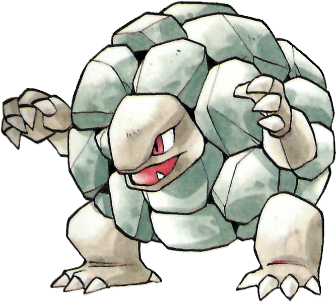 #golem From The Official Artwork Set For #pokemon Red - Golem Pokemon Yellow (673x599)
