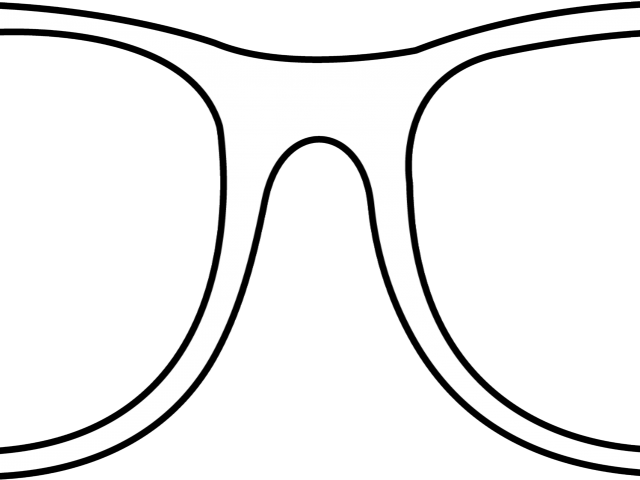 Sunglasses Clipart Line Art - Coloring Book (640x480)