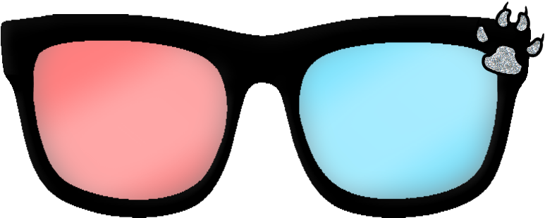 3d Glasses With Paw Print By Fapperscreations - Goggles (1000x800)