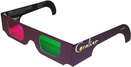 Coraline 3d Glasses - Coraline 3d Tv (559x290)
