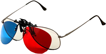 Clip-on 3d Anaglyph Lenses - Glasses (450x300)