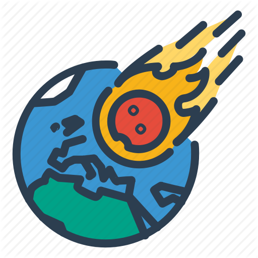 Astronomy, Meteor, Asteroid, Education, Space, Comet - Comet And Earth Clip Art (512x512)