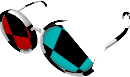 Checkered 3d 60's Round Glasses - Goggles (420x420)