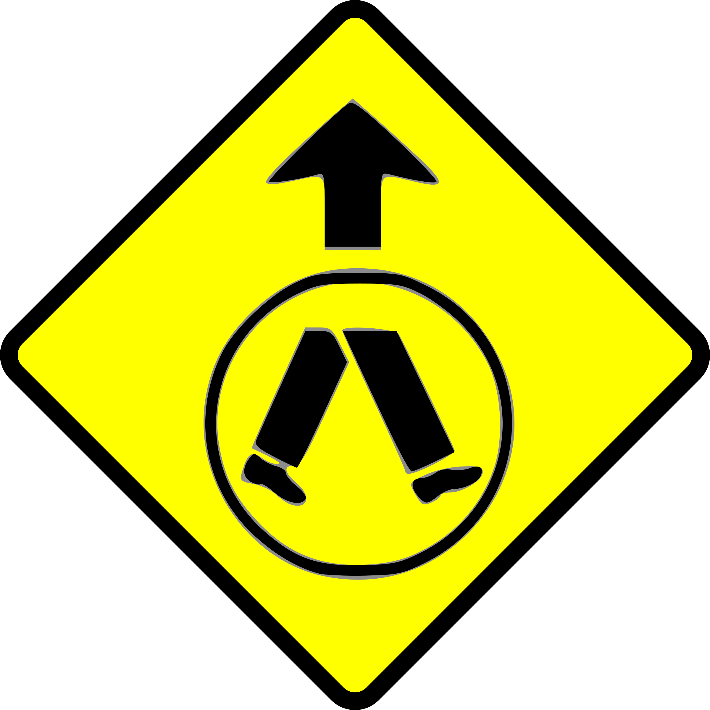 Big Image - Pedestrian Crossing Ahead Sign (2400x2400)