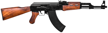 Free Clipart Of A Black And White Machine Gun - Ak 47 (400x400)