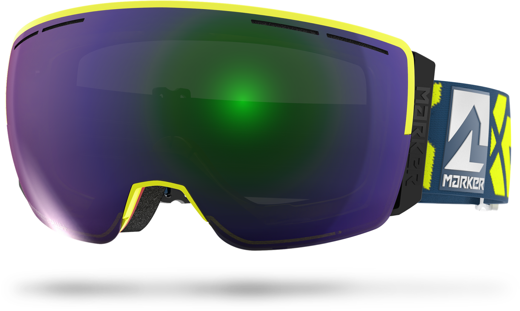 3d Map - Marker 3d+map Neon Yellow/green Plasma Mirror Ski Goggles (2000x2000)