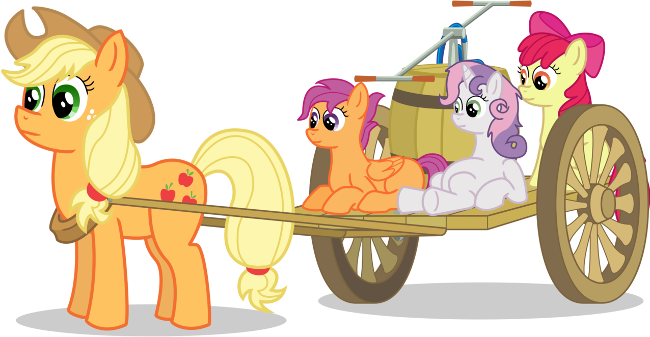 Apple Bloom, Applejack, Artist - Cartoon (1280x669)