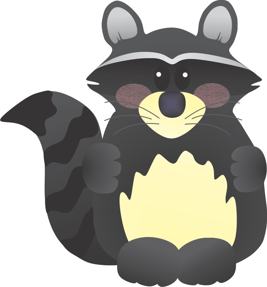 Fox Clipart Raccoon - Raccoon Clipart Png (932x1002)