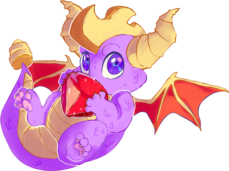 I Was Playing Heros Tail And I Noticed They Gave Spyros - Cartoon (800x694)