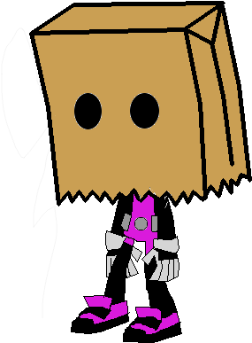 Beast Boy In His Paper Bag By Rotton77 - Illustration (312x406)