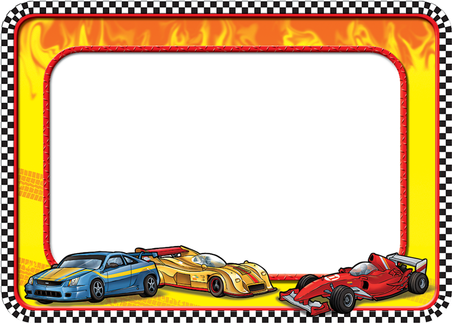 Tcr5310 Race Cars Name Tags Image - Frame For Name Tags (900x900)