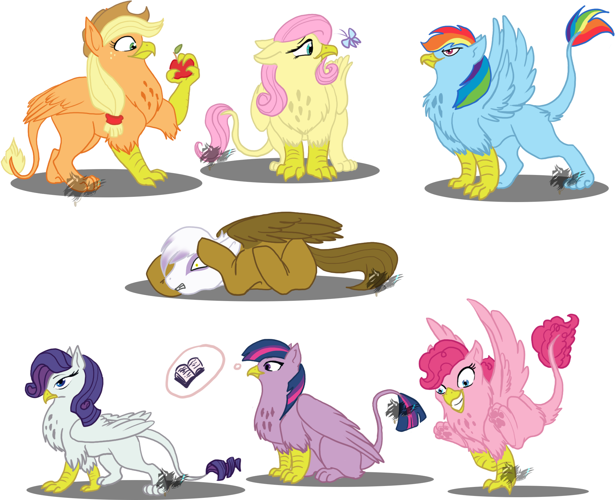 Pinkie Pie Rarity Rainbow Dash Twilight Sparkle Applejack - شنط ماي ليتل بوني (2000x1700)