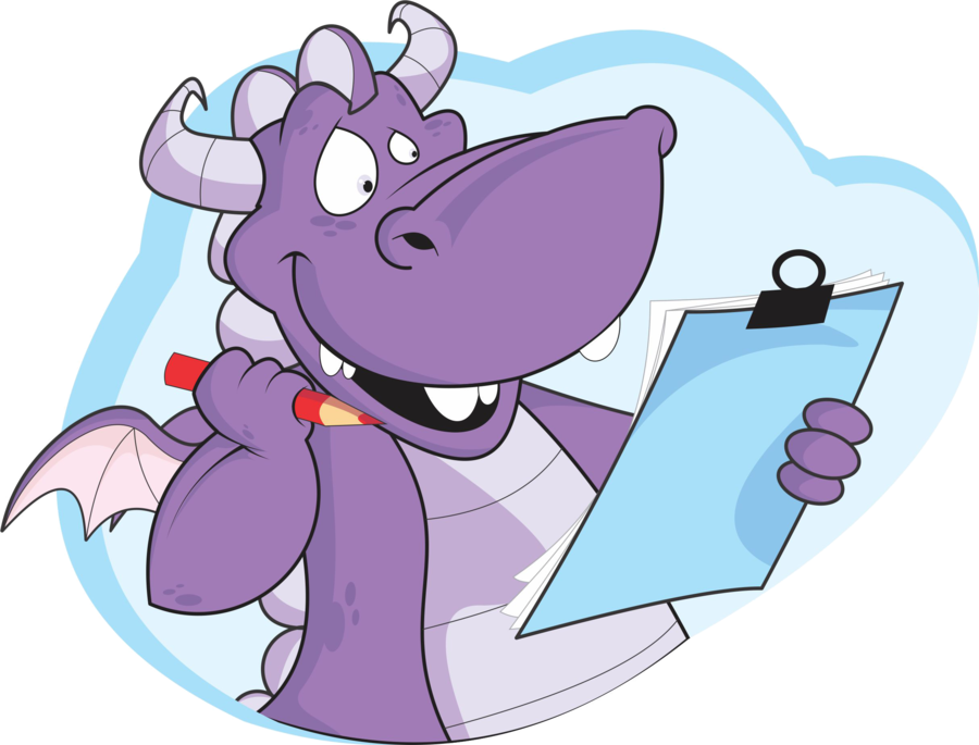Purple Dragon By Marcelo-ilustra - Cartoon (900x685)