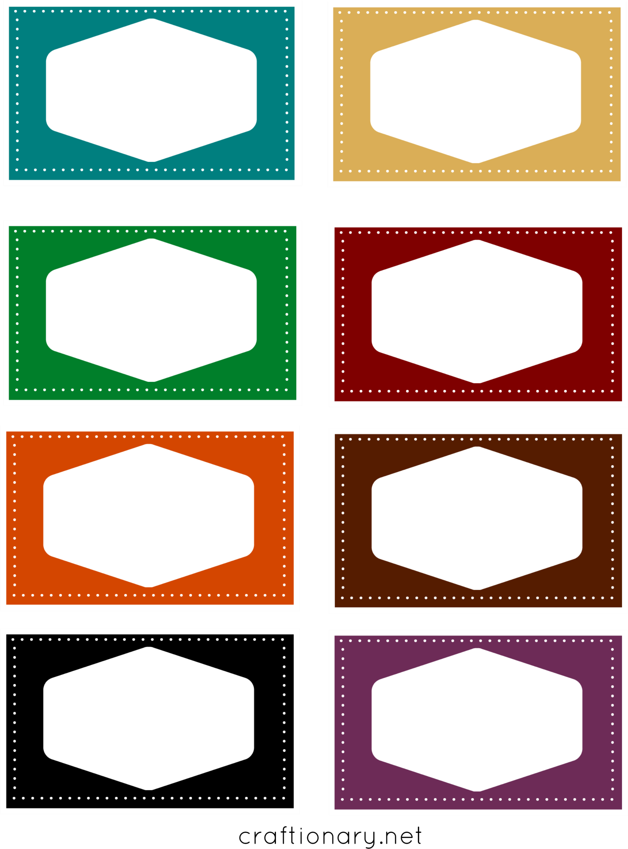 Colorful Book Label Printables - Label (2400x3000)