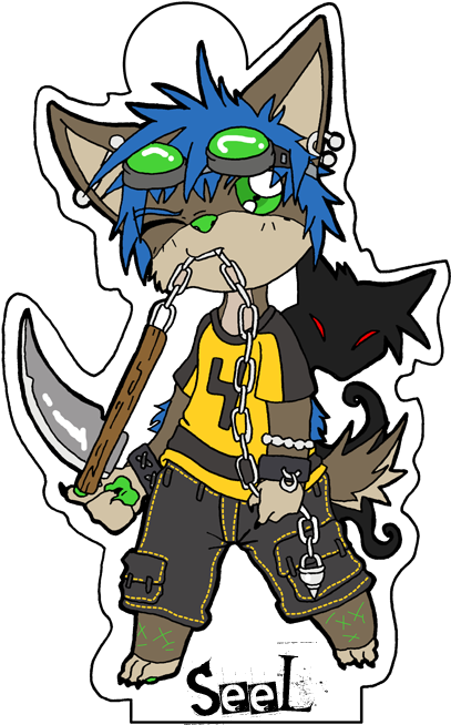 Seel Dingo Badge Vr - Cartoon (440x662)