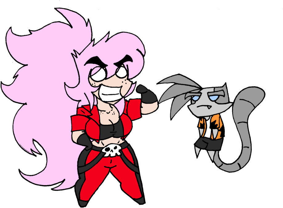 Chibi Bubblegum And Bozzkat By Da-fuze - Cartoon (1024x752)