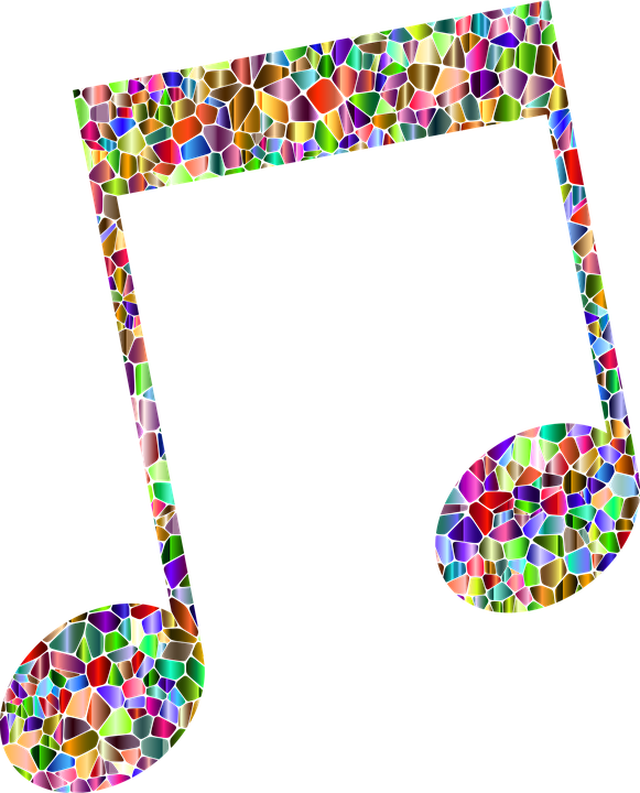 Rockstar Energy Cliparts 9, Buy Clip Art - Rainbow Prismatic Music Note Oval Ornament (581x720)