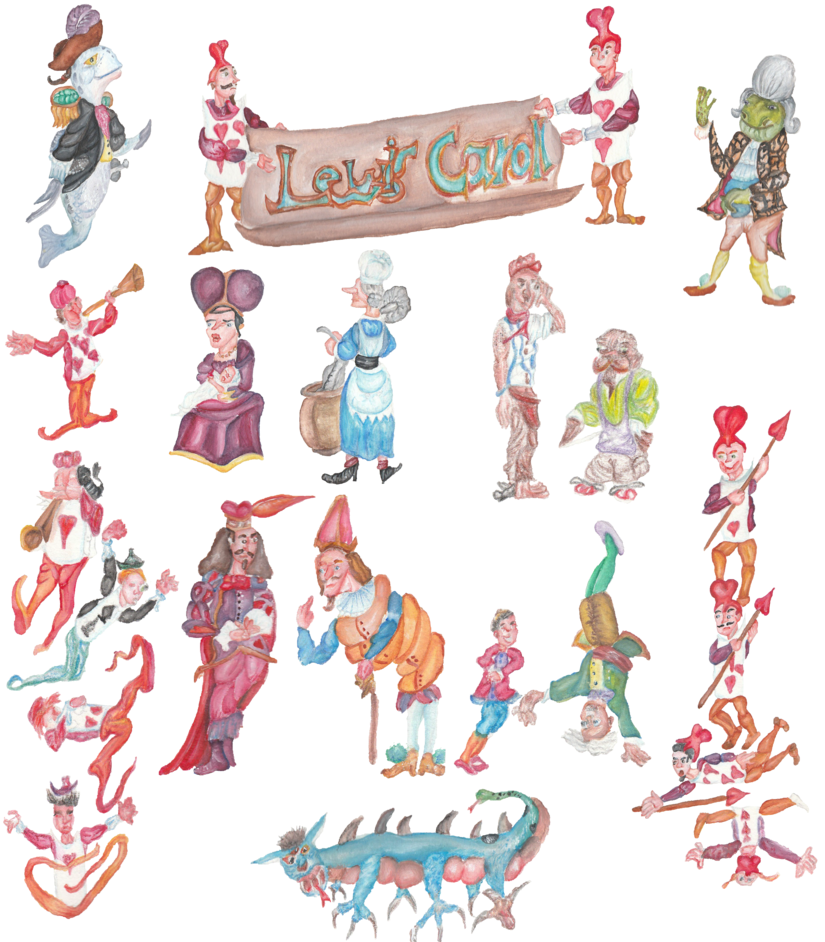 Alice In Wonderland Characters (837x955)