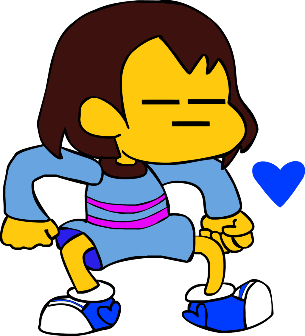 Frisk With Blue Soul By Davidark-thegunter - Frisk With Soul (1024x1129)