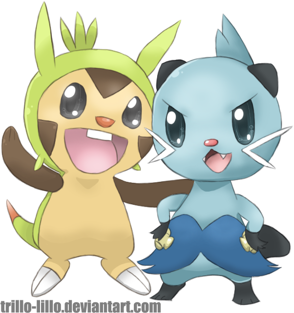 Chespin And Dewott By Trillo-lillo - Chespin And Dewott (644x660)