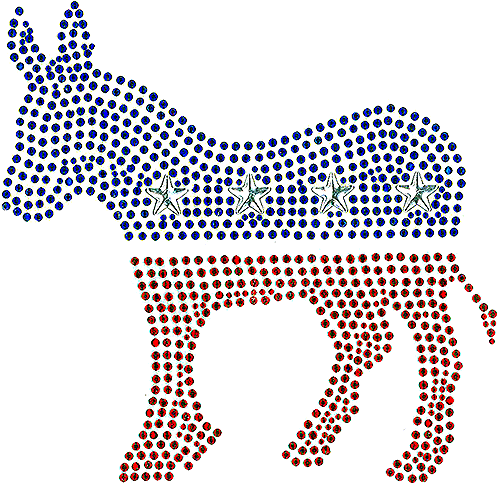 Democrat Donkey - White (500x484)