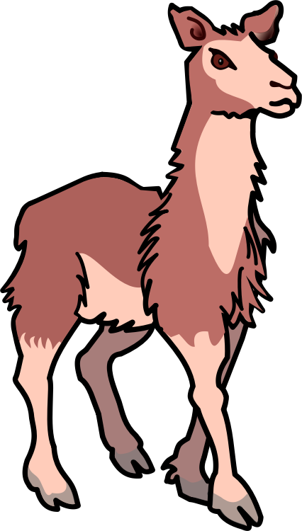 Llama Free To Use Clipart - Llama Clipart Transparent (426x750)