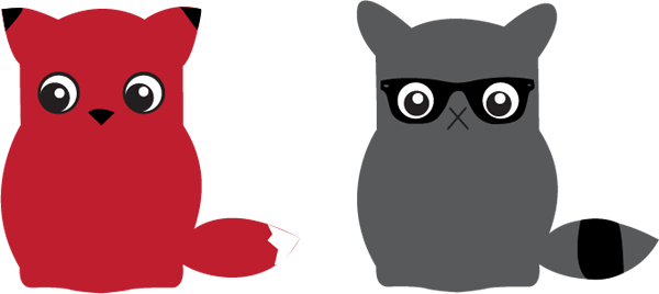 This Fox And Raccoon Are Good Examples Of How Lately, - Cartoon (600x268)