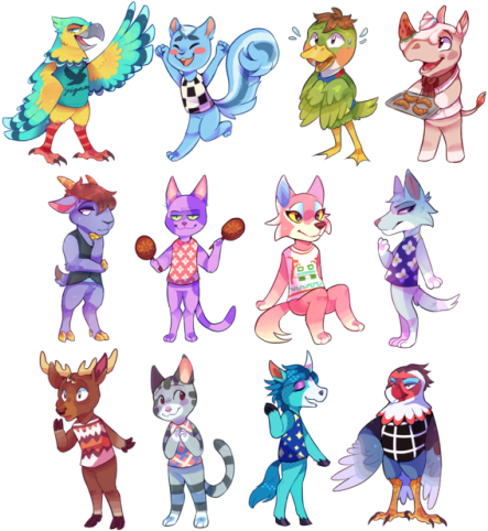 I Took A Bunch Of Suggestions For Acnl Villagers - Cartoon (500x500)