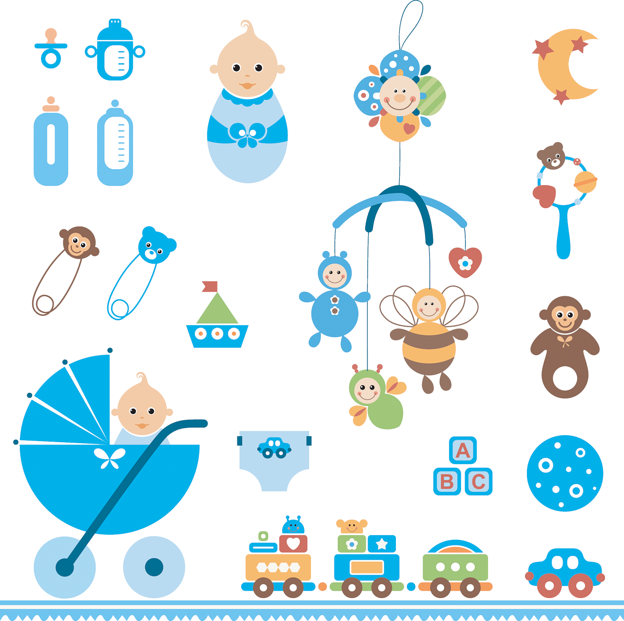 Click On Image Enlarge - Baby Vector (1280x1274)