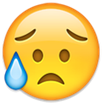 U 1f625 - Sad Face Emoji Transparent (380x380)