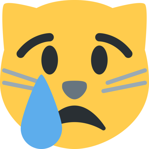 Twitter - Crying Cat Face Emoji (512x512)