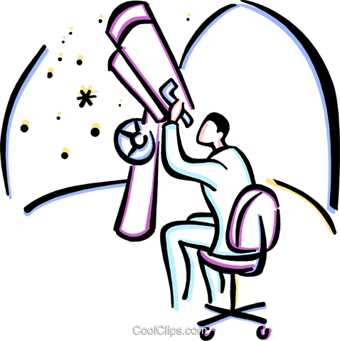 Star Observatory Clip Art Cliparts - Astronomer Clipart Png (478x480)