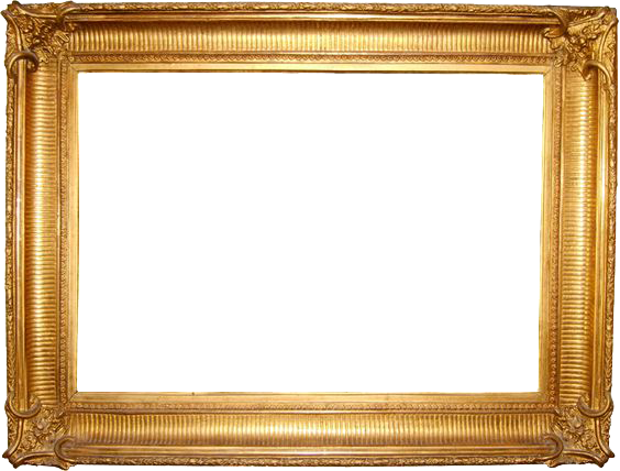 Gold Frame Png Transparent Images - Golden Photo Frame Png (564x428)