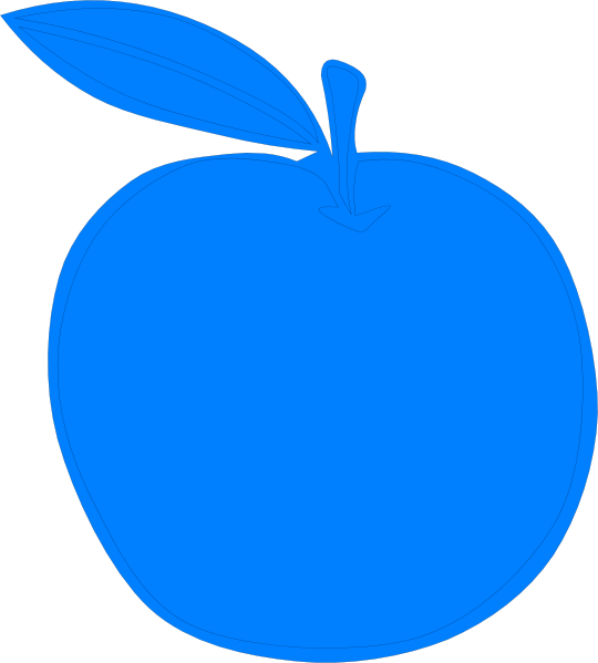 Blue Apple Png (540x599)
