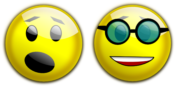 Smiley Cool Glasses Astonished Clip Art - Smiley Happy (1556x750)