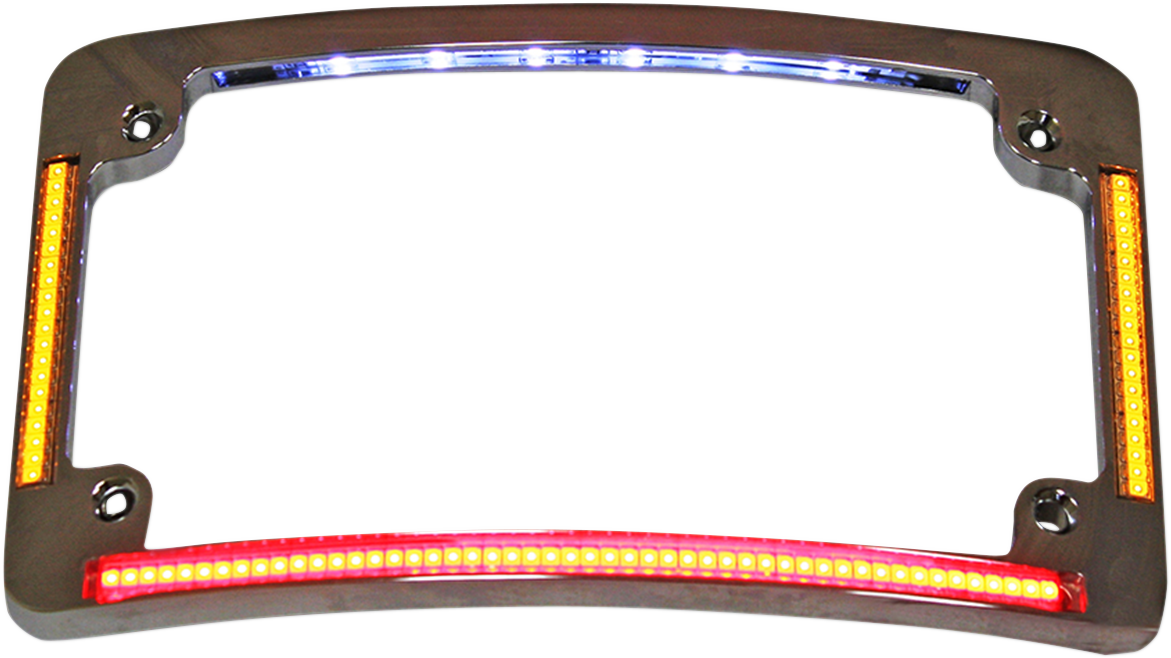Custom Dynamics Chrome Radius License Plate Frame Led - Motorcycle (1171x658)