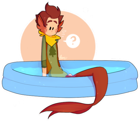 Uhhh,,just Have Another Mer-david Drawing - Chibi (500x442)