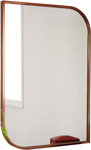 Three Hands 12 In X 1 Gold Frame Metal Wall Mirror - Mirror (322x523)