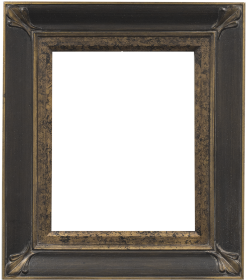 139 Black & Renaissance Gold Picture Frame - Antique Cassetta Frame (539x599)