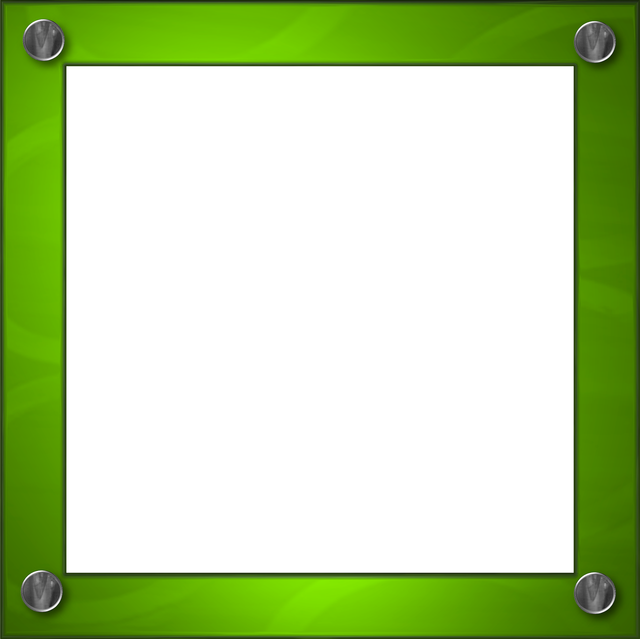 Green Frame Border Bevel Design Png Image - Border Design Green (1280x1278)